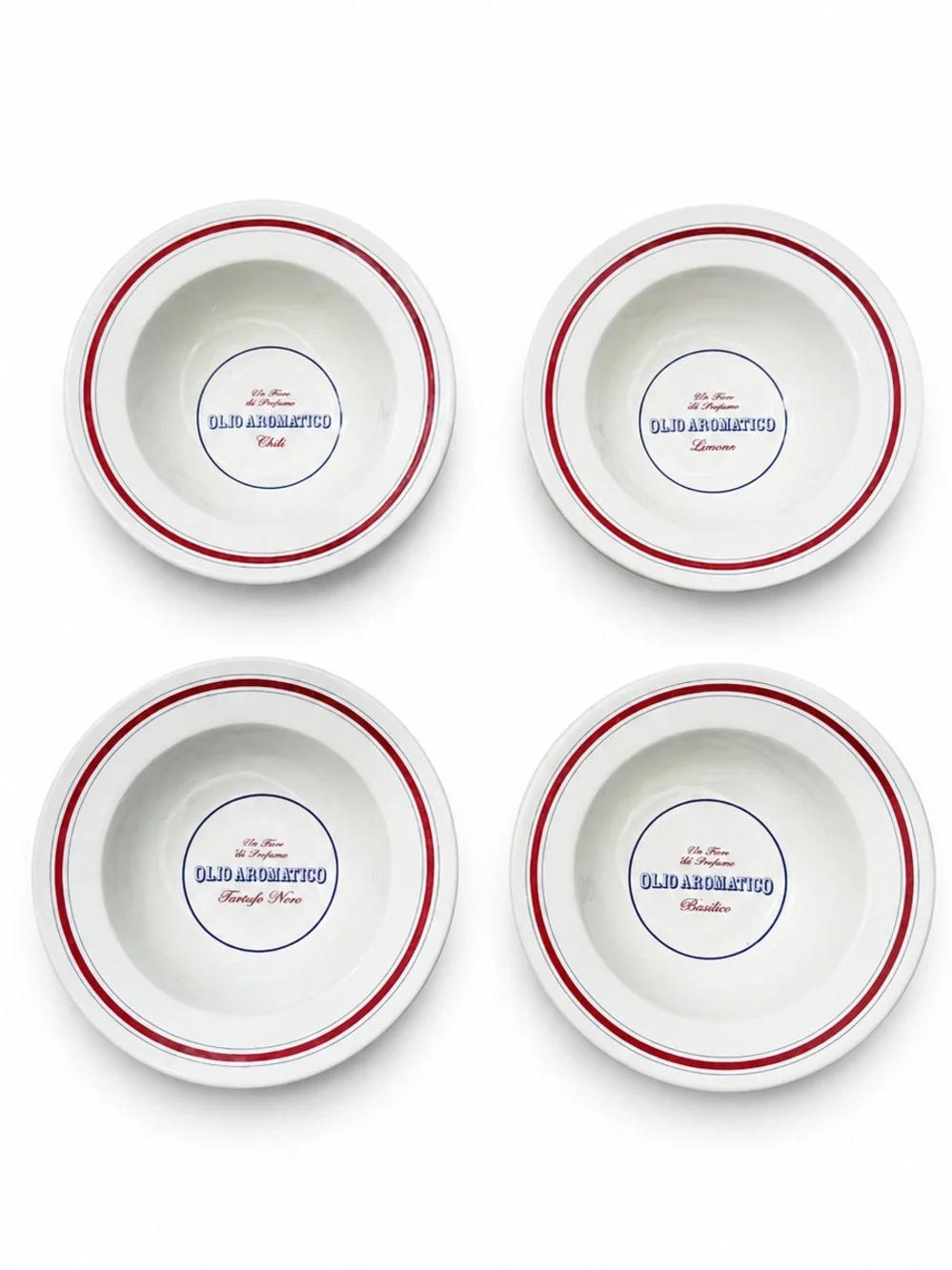 Williams Sonoma Olio Aromatico Portugal Olive Oil Dipping Bowl Set of 4 RARE
